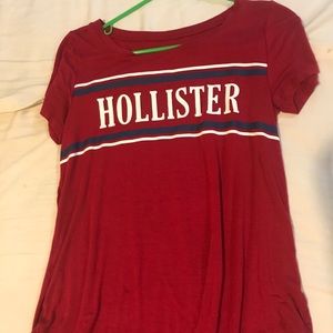 Hollister red logo T-shirt
